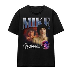 Stranger Things 5 Womens/Ladies Mike Homage T-Shirt / Black